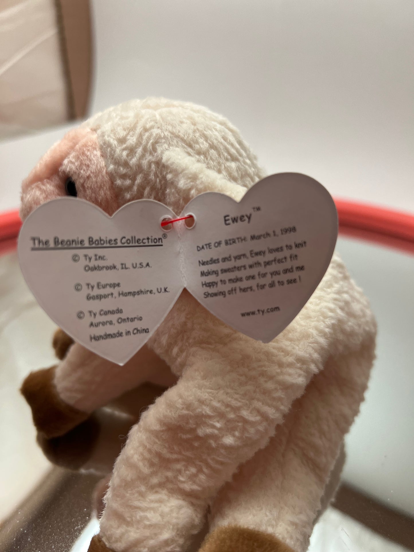 Ty Beanie Baby: Ewey the Sheep | Stuffed Animal | MINT | Rare with MULTIPLE ERRORS