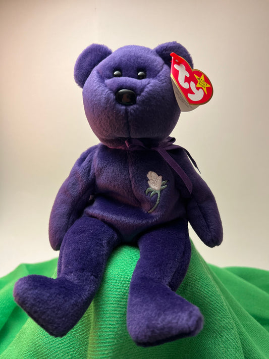 RARE 1st Edition 1997 Princess Diana Bear - Ty Beanie Baby